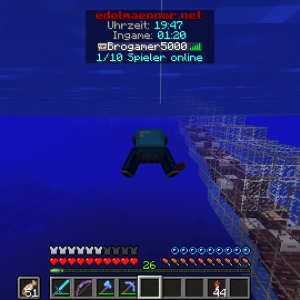 Erste vorsichtige Schwimmzüge