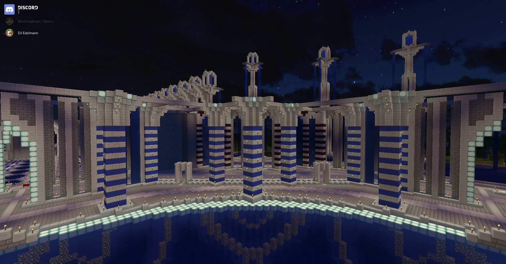 1/4 der Säulen und Wände sind fertig.