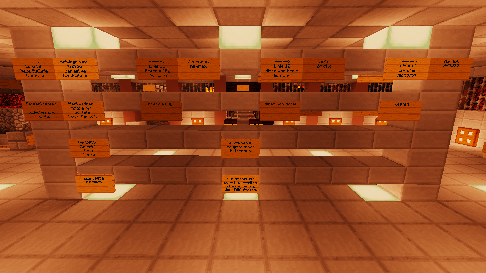 Hauptbahnhof im Nether / Übersichtskarte